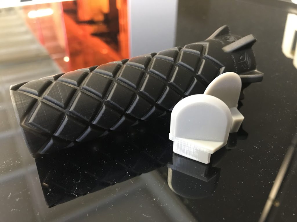 SLA printed part